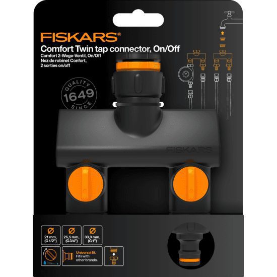 Comfort čiaupo jungtis su dviem žarnų pajungimais On/ff - Image 3