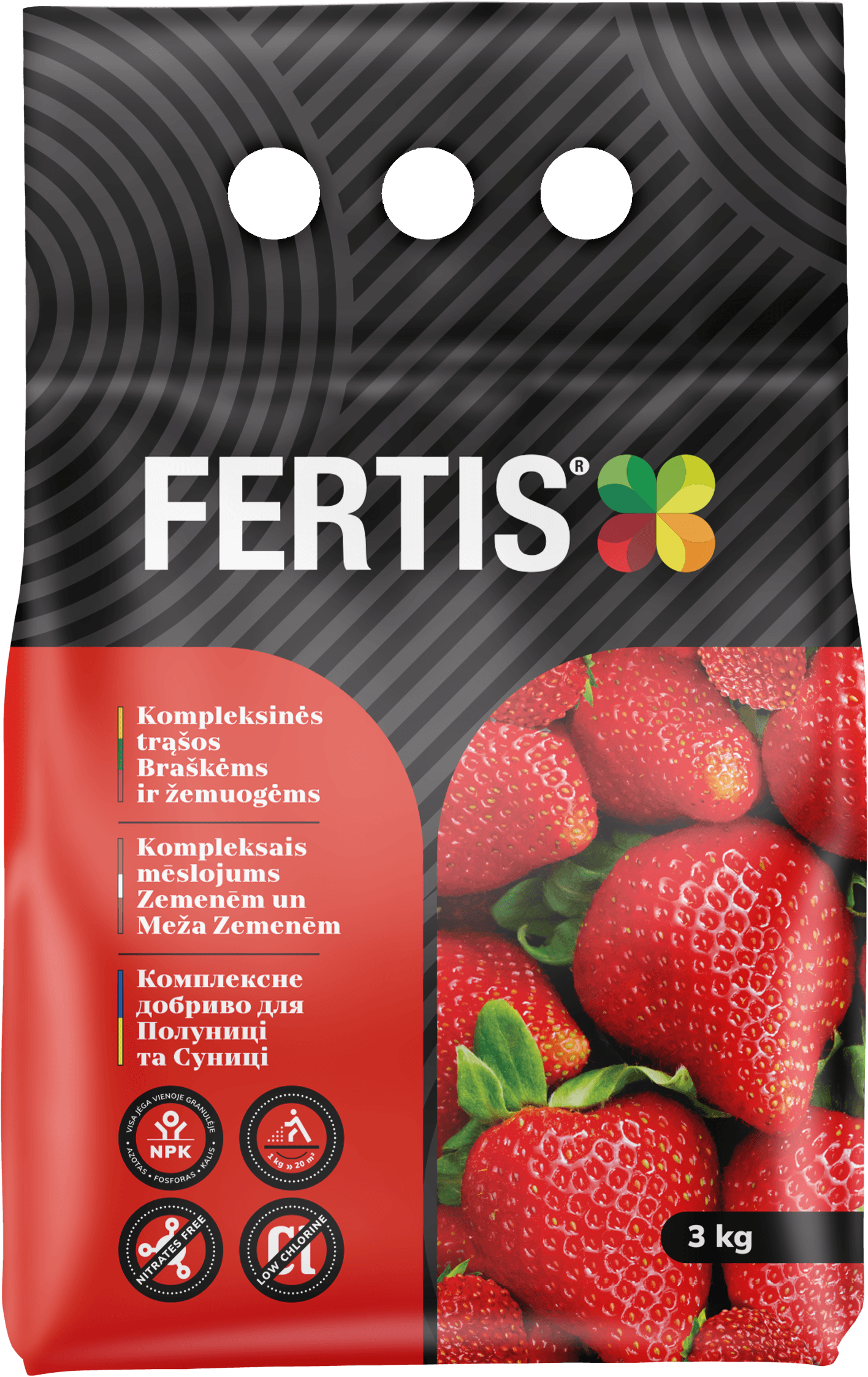 Kompleksinės trąšos Braškėms ir žemuogėms FERTIS, 3kg