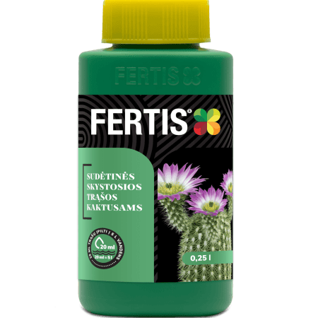Sudėtinės skystosios trąšos Kaktusams FERTIS, 0,25 l