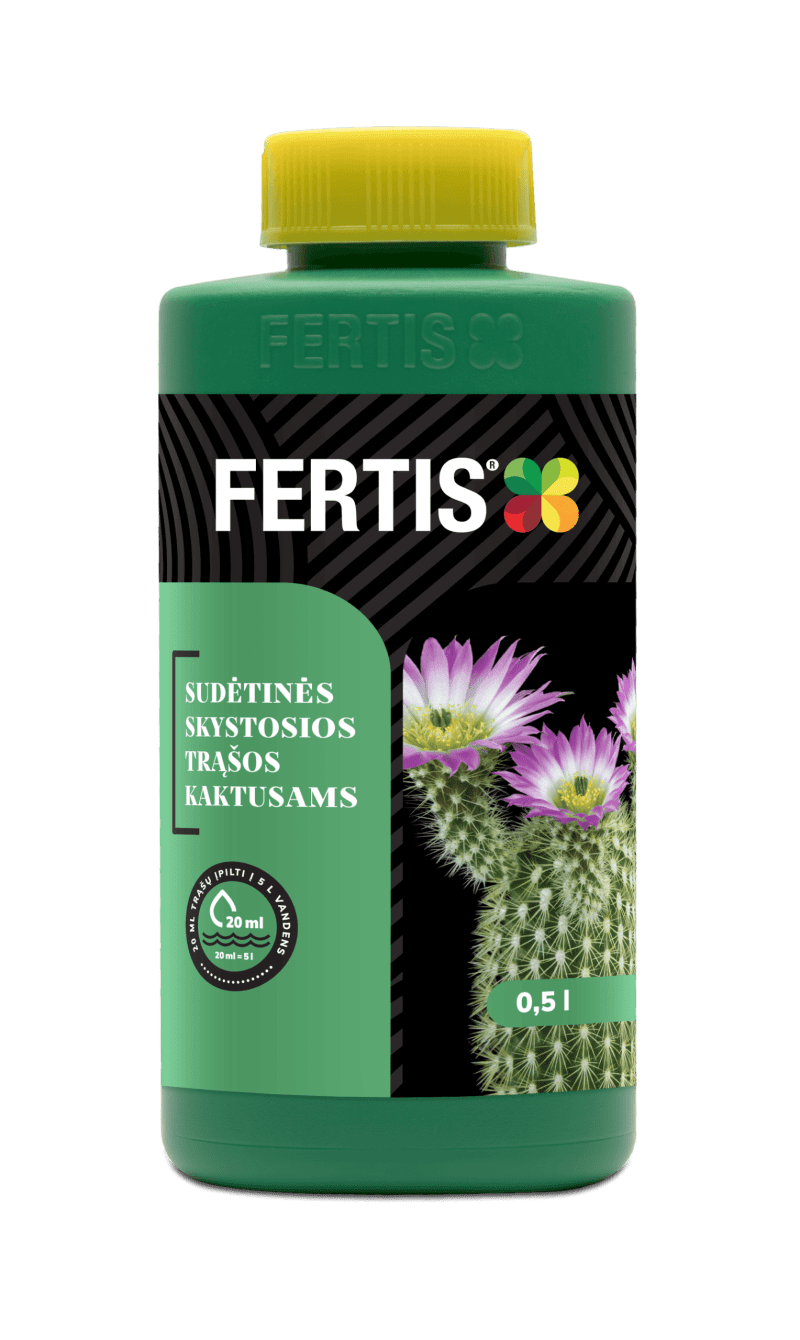 Sudėtinės skystosios trąšos Kaktusams FERTIS, 0,5 l