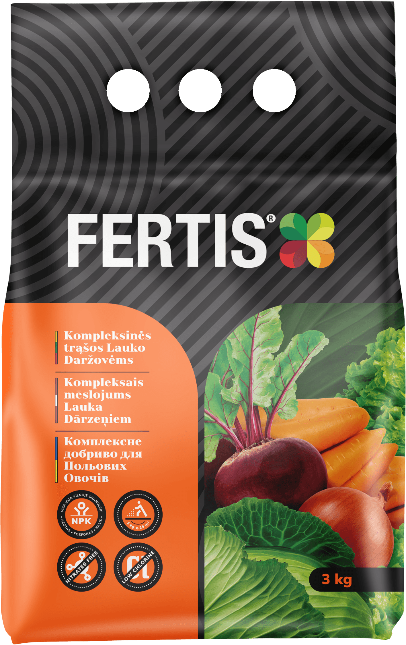 Kompleksinės trąšos Lauko daržovėms FERTIS, 3 kg
