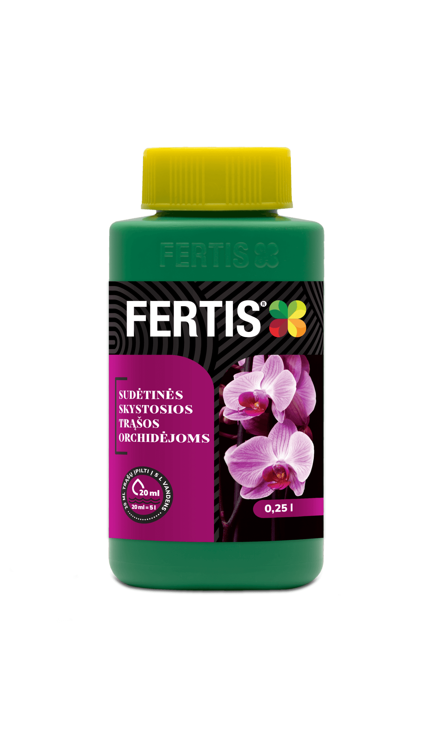 Sudėtinės skystosios trąšos Orchidėjoms FERTIS, 0,25 l