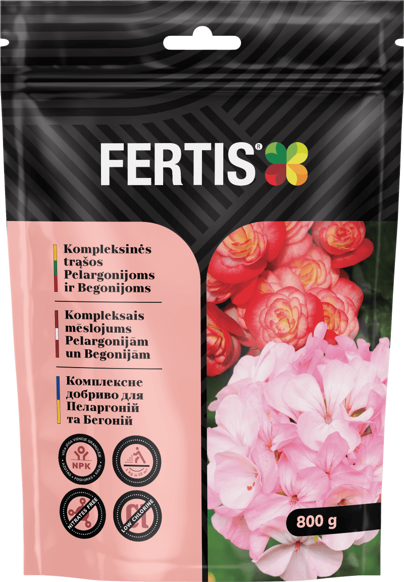 Kompleksinės trąšos Pelargonijoms ir begonijoms  FERTIS, 800g