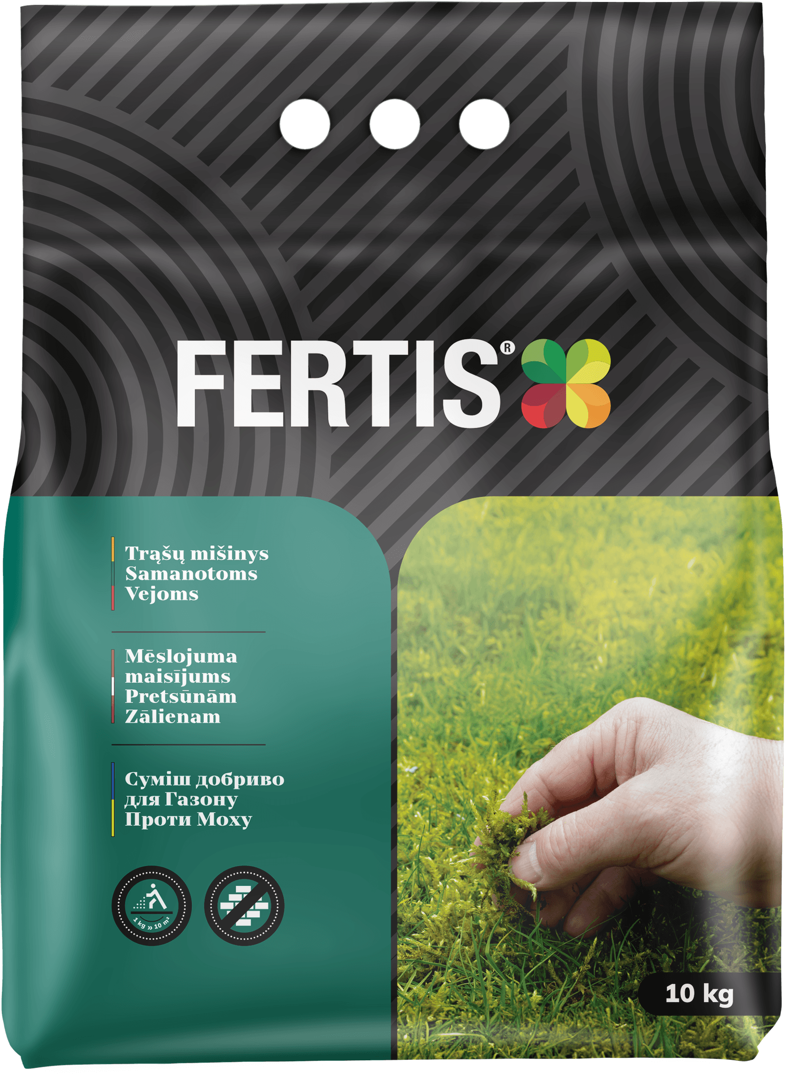 Trąšų mišinys Samanotoms Vejoms FERTIS, 10kg