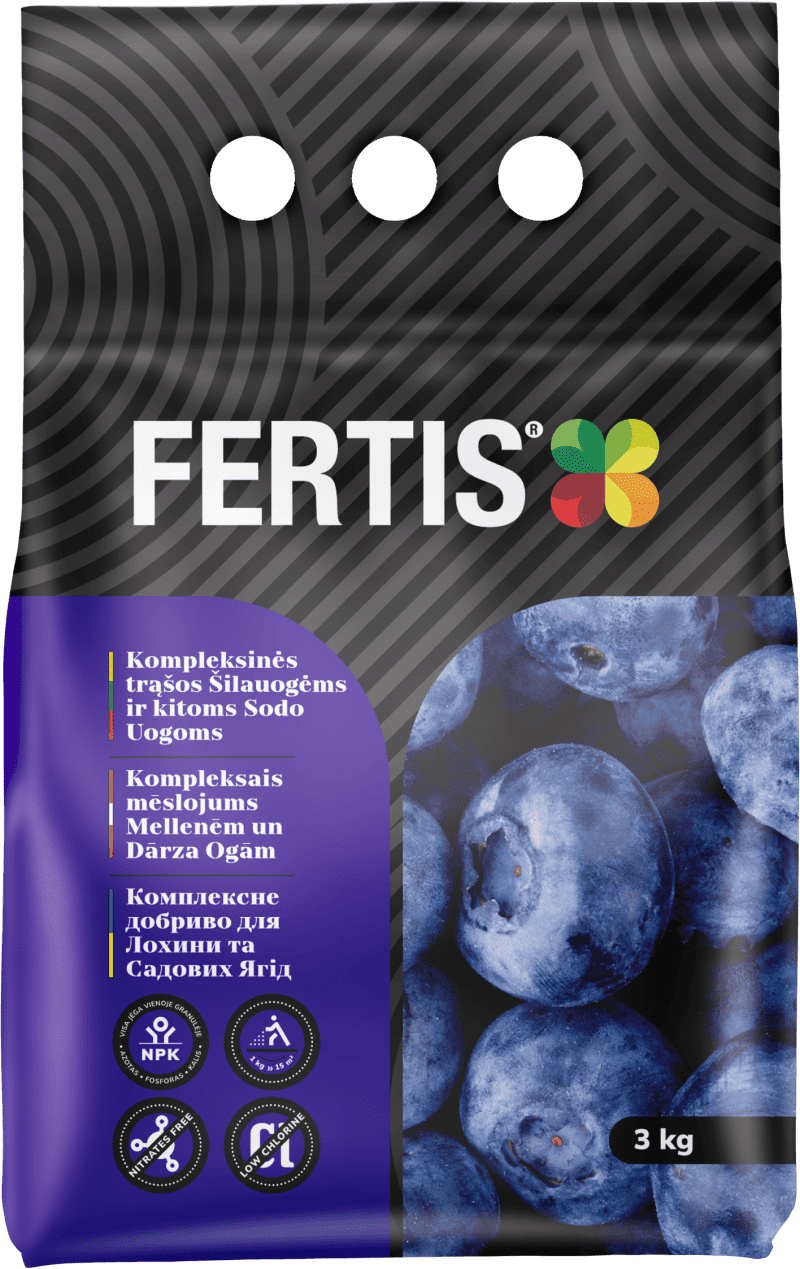 Kompleksinės trąšos Šilauogėms ir kitoms sodo uogoms FERTIS, 3kg