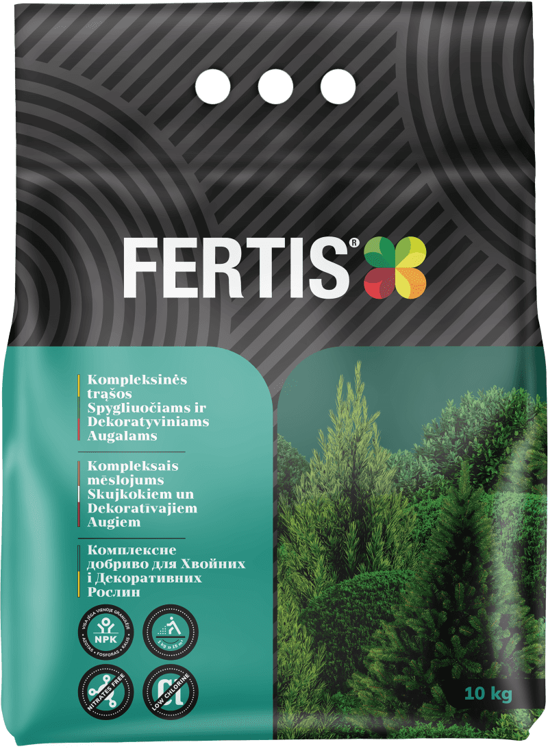 Kompleksinės trąšos Spygliuočiams ir dekoratyviniams augalams FERTIS, 10kg