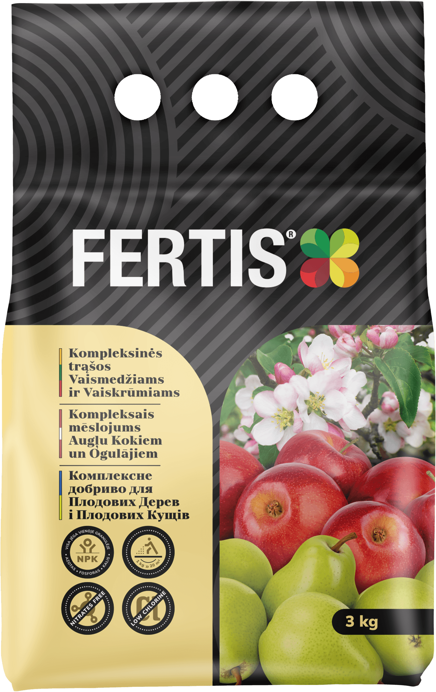 Kompleksinės trąšos Vaismedžiams ir vaiskrūmiams FERTIS, 3kg
