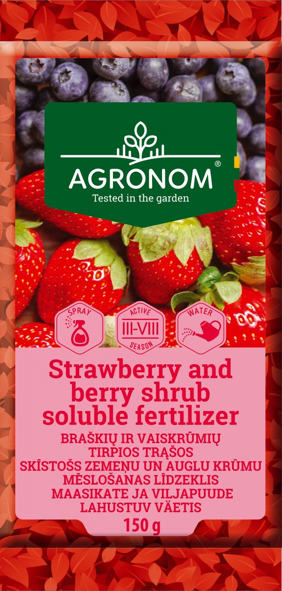 AGRONOM BRAŠKIŲ IR VAISKRŪMIŲ TIRPIOS TRĄŠOS 0,15 KG