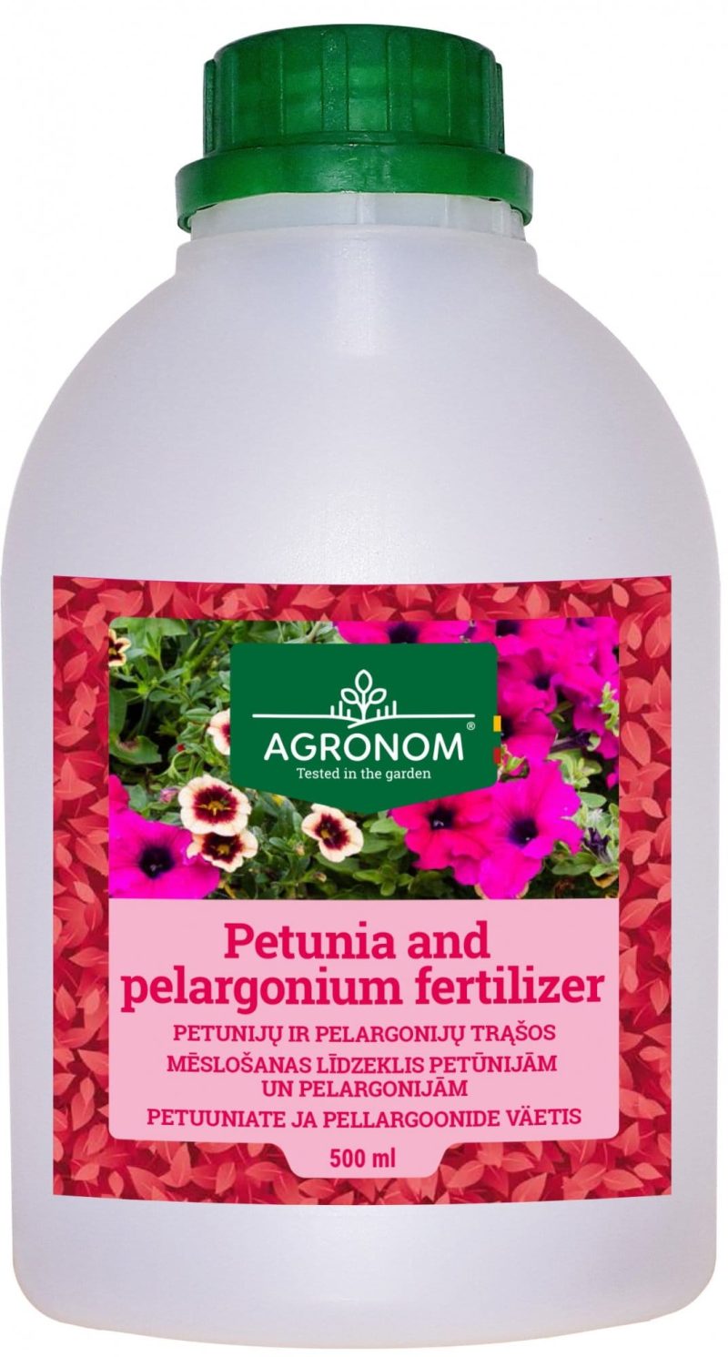 AGRONOM PETUNIJŲ IR PELARGONIJŲ TRĄŠOS 0,5 L