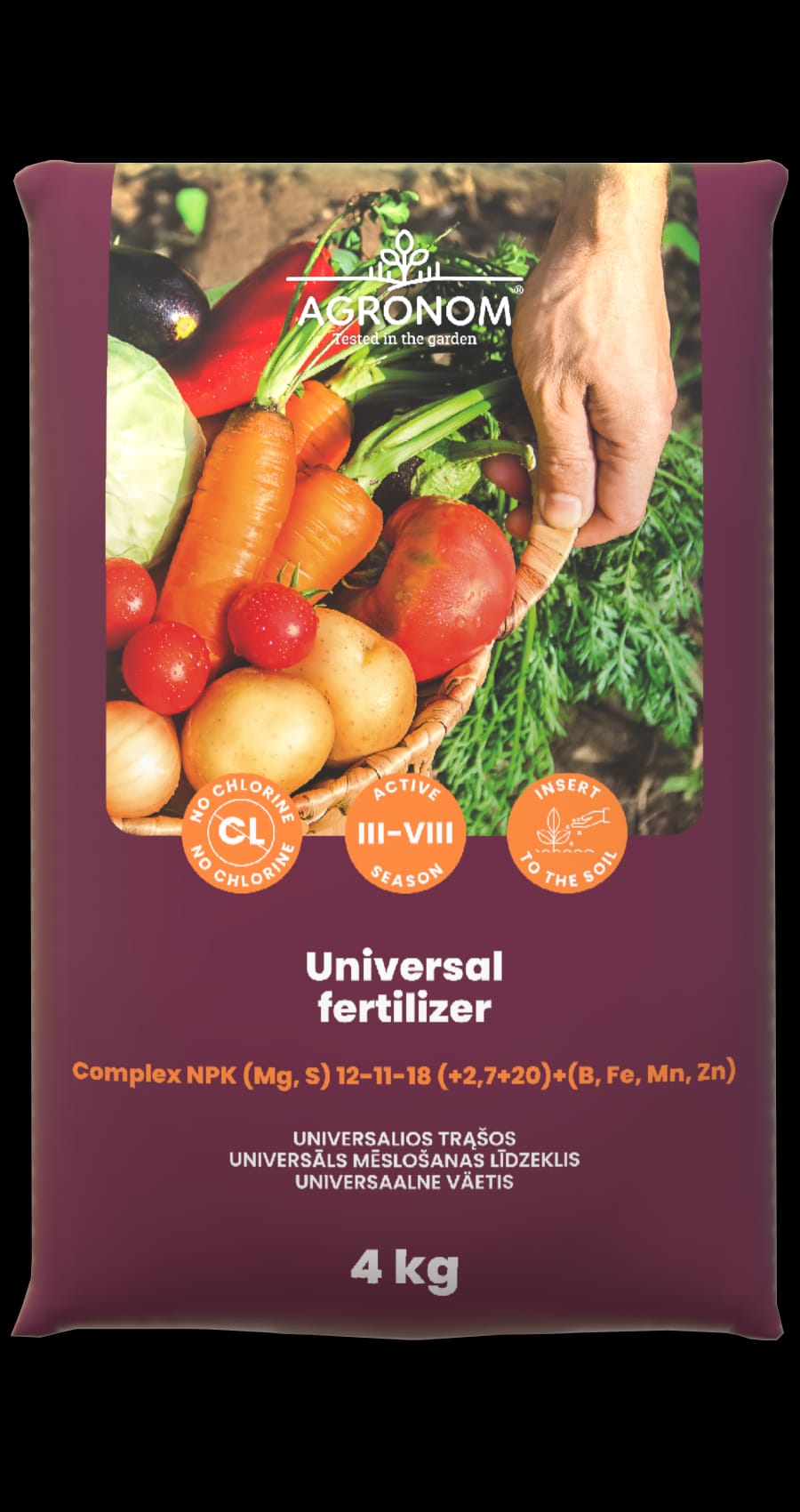 AGRONOM UNIVERSALIOS TRĄŠOS COMPLEX NPK 12-11-18 4KG