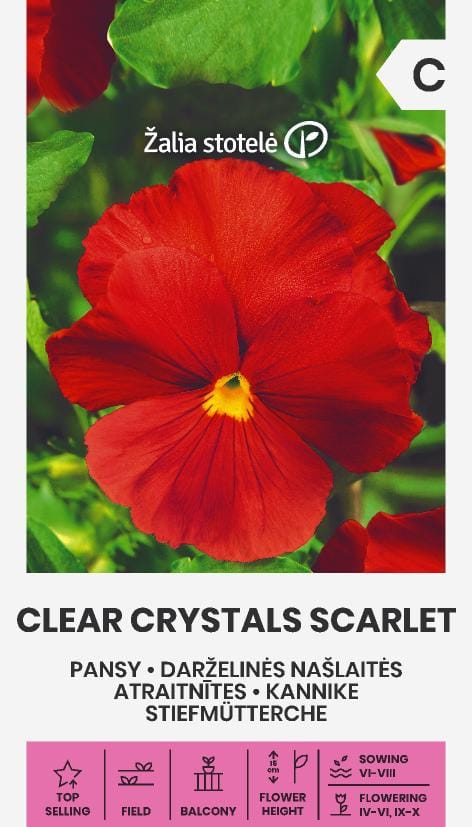 DARŽELINĖS NAŠLAITĖS CLEAR CRYSTALS SCARLET