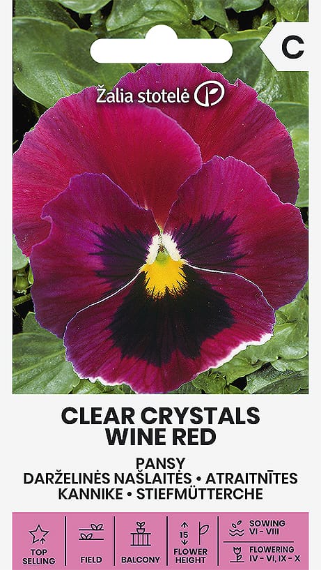 DARŽELINĖS NAŠLAITĖS CLEAR CRYSTALS WINE RED