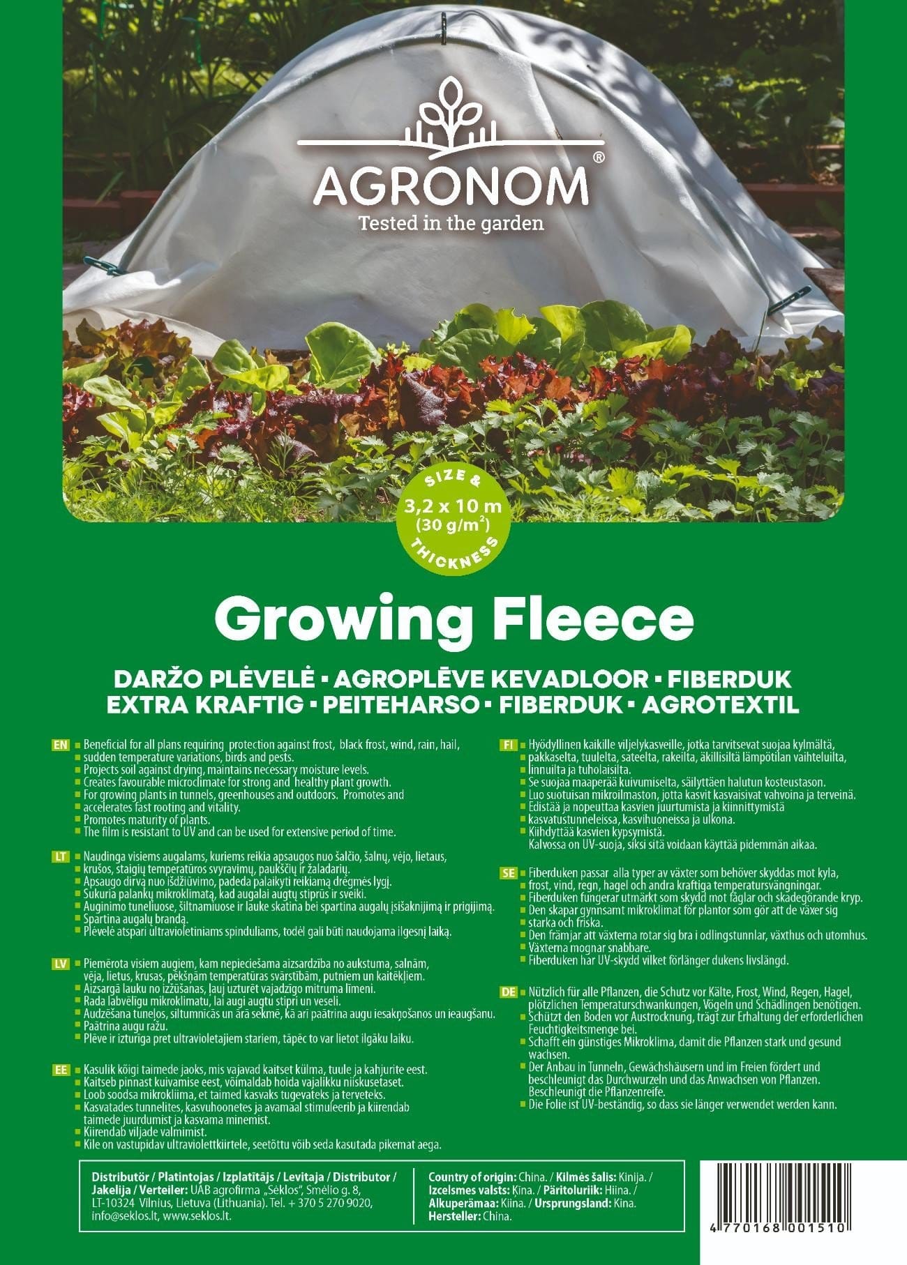 DARŽO PLĖVELĖ 3,2X10M (30G/KV.M)