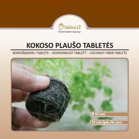 KOKOSO PLAUŠO TABLETĖS 45MM 10VNT