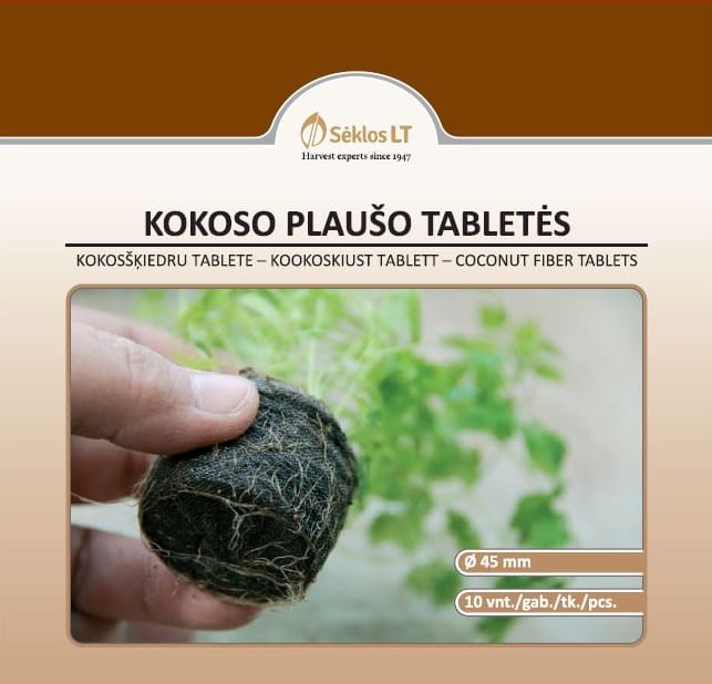 KOKOSO PLAUŠO TABLETĖS 45MM 10VNT
