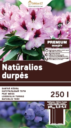 NATŪRALIOS DURPĖS ŠILAUOGĖMS IR RŪGŠČIAMĖGIAMS AUGALAMS 250 L