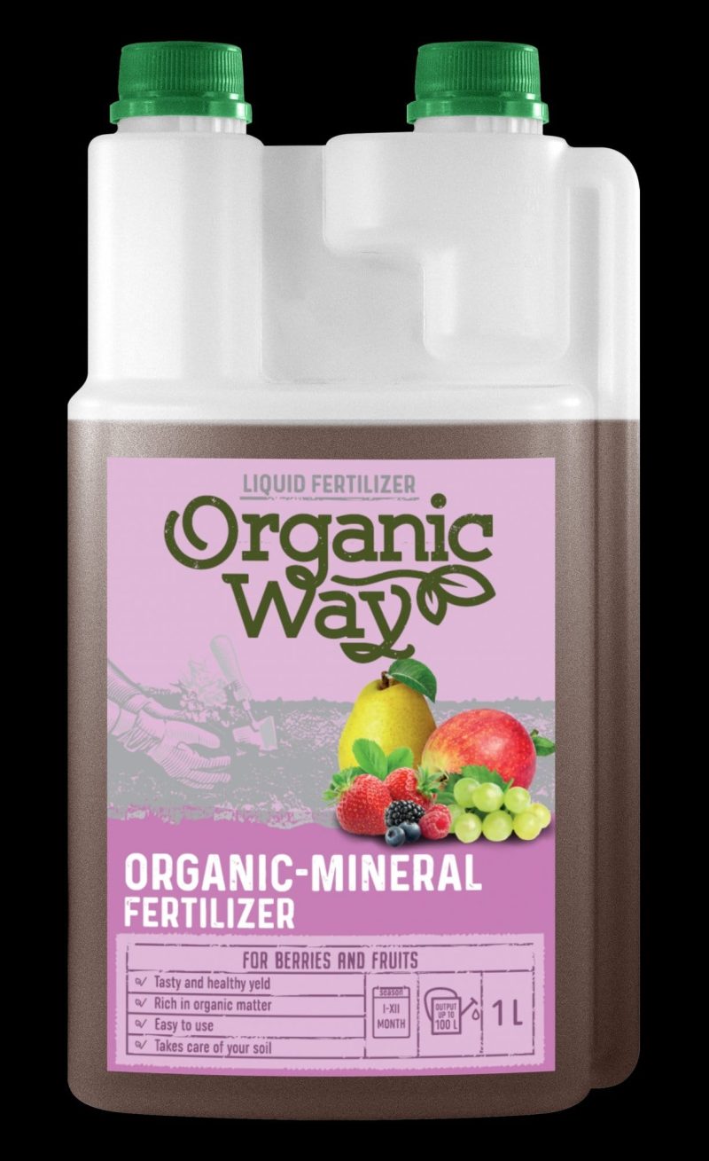 ORGANIC WAY BRAŠKĖMS IR VAISKRŪMIAMS SKIRTOS ORGANINĖS-MINERALINĖS TRĄŠOS 1 L