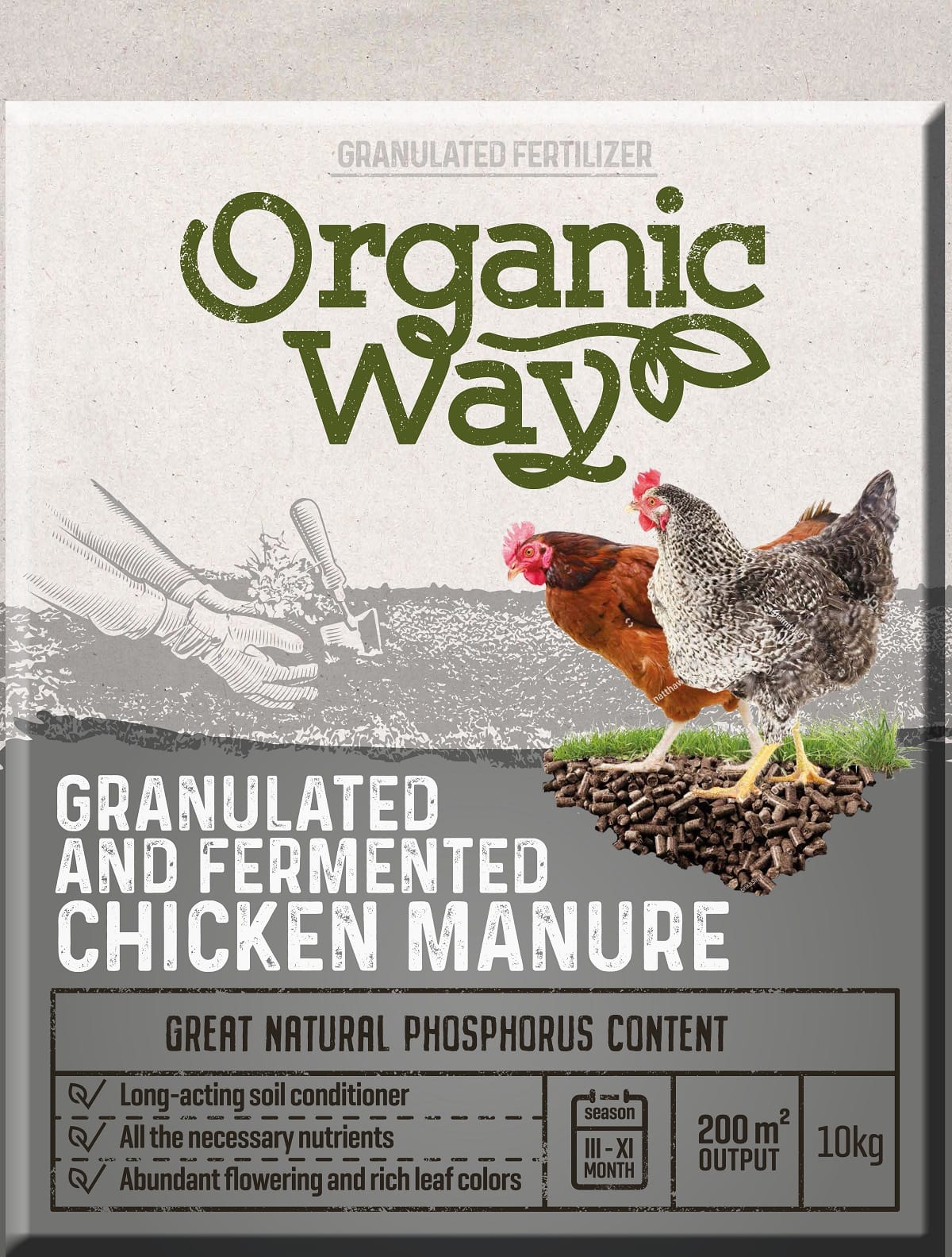 ORGANIC WAY GRANULIUOTAS FERMENTUOTAS VIŠTŲ MĖŠLAS 10 KG