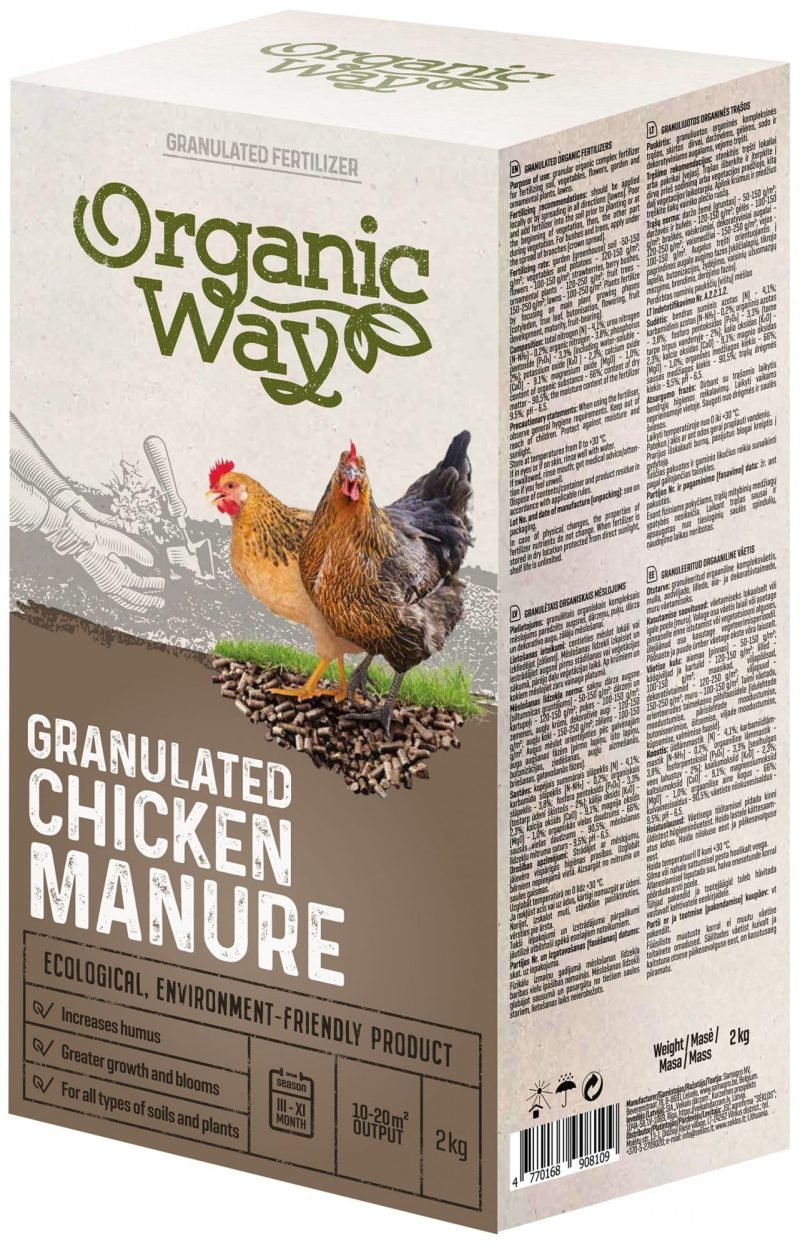 ORGANIC WAY GRANULIUOTAS VIŠTŲ MĖŠLAS 2 KG