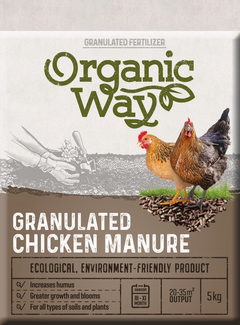 ORGANIC WAY GRANULIUOTAS VIŠTŲ MĖŠLAS 5 KG