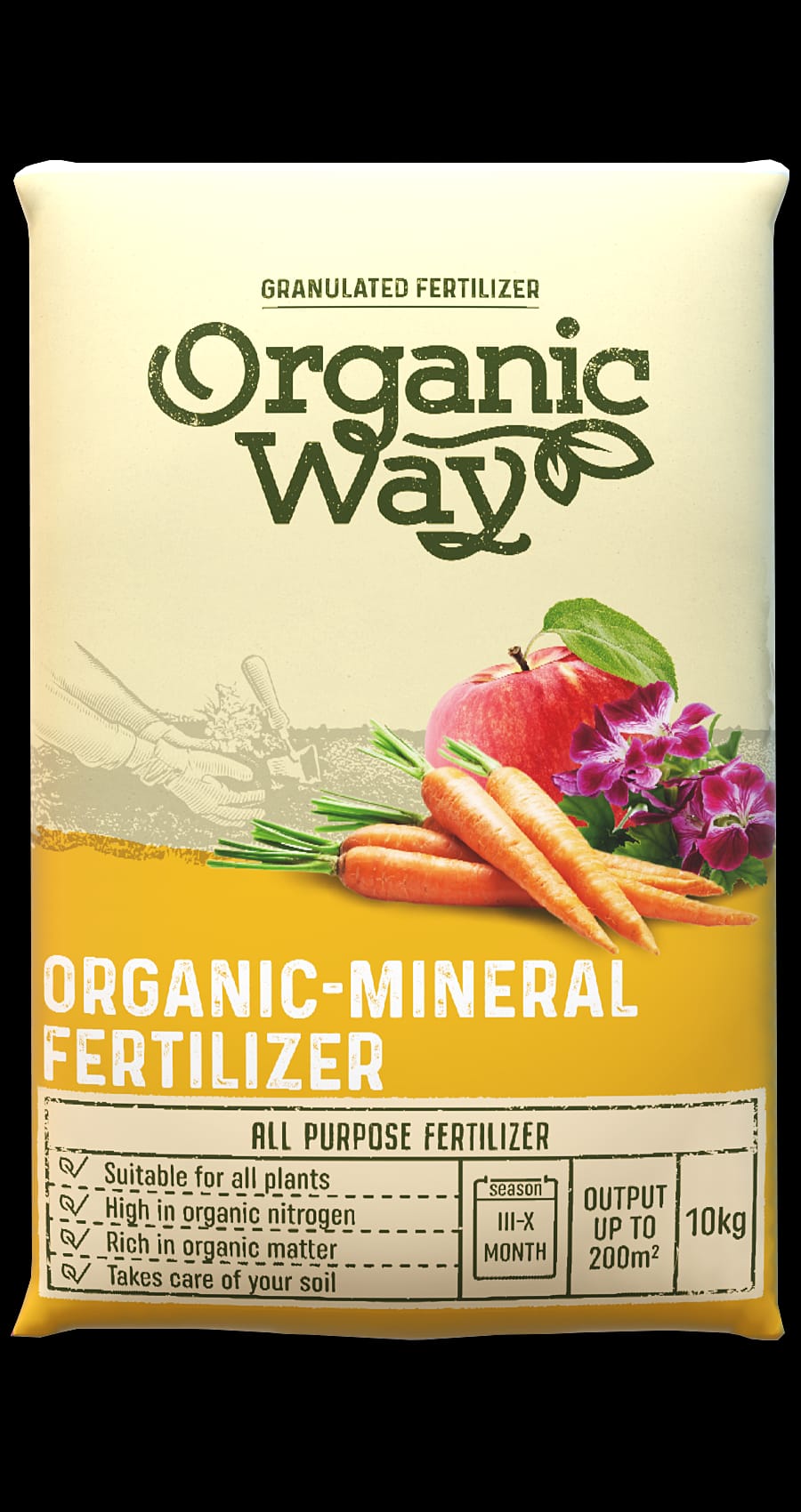 ORGANIC WAY ORGANINĖS - MINERALINĖS UNIVERSALIOS TRĄŠOS 10 KG