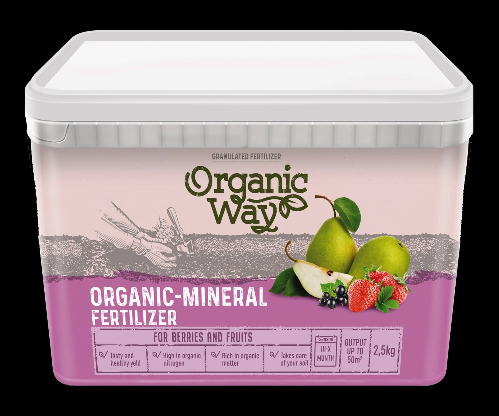 ORGANIC WAY ORGANINĖS - MINERALINĖS UOGŲ IR VAISIŲ TRĄŠOS 2,5 KG
