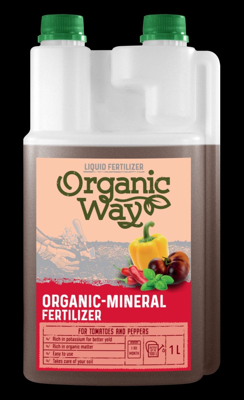 ORGANIC WAY POMIDORAMS IR PAPRIKOMS SKIRTOS ORGANINĖS-MINERALINĖS TRĄŠOS 1 L