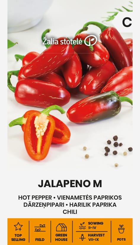 PAPRIKOS VIENAMETĖS JALAPENO M