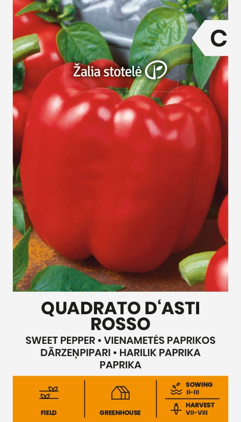 PAPRIKOS VIENAMETĖS QUADRATO D ASTI ROSSO