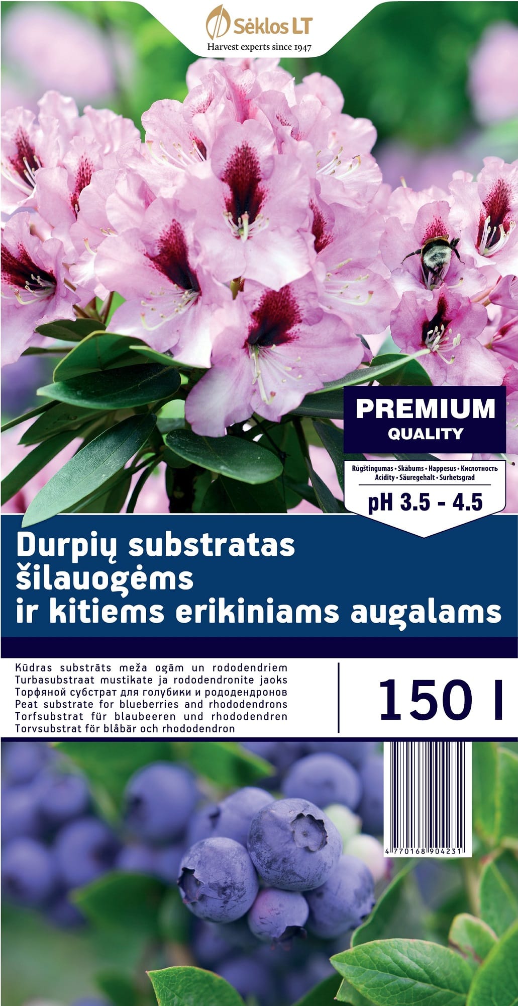 ŠILAUOGIŲ SUBSTRATAS TINKANTIS IR RŪGŠČIAMĖGIAMS AUGALAMS 150 L