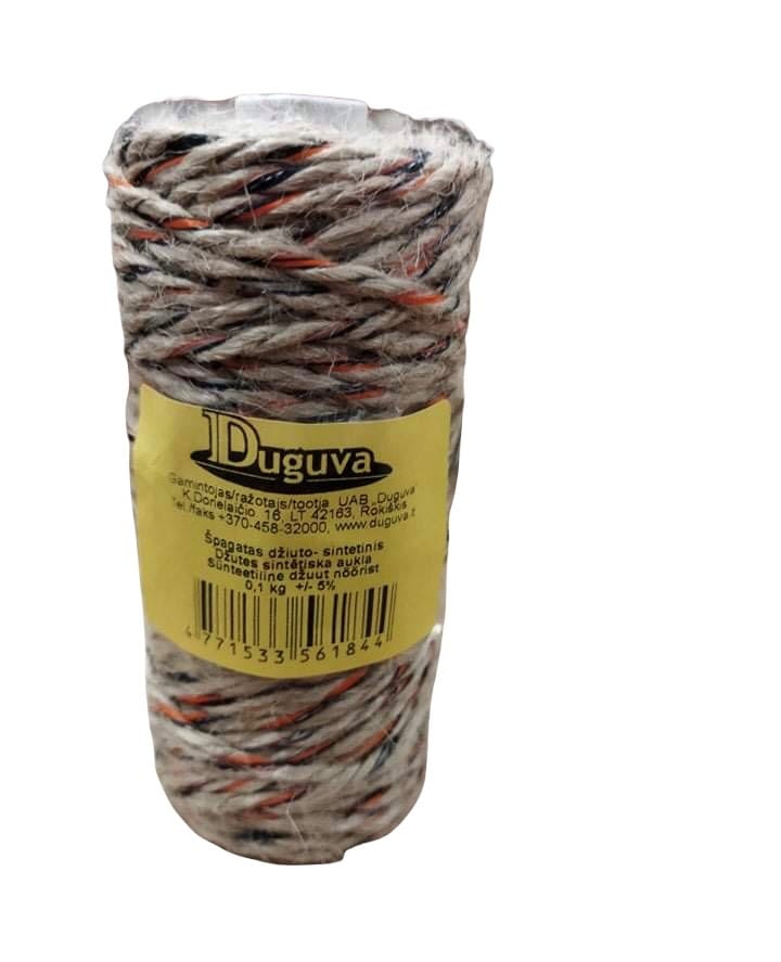 ŠPAGATAS SUKTAS DŽIUTO-SINTETINIS 0,1 KG