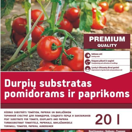 SUBSTRATAS POMIDORAMS, PAPRIKOMS, BAKLAŽANAMS 20 L