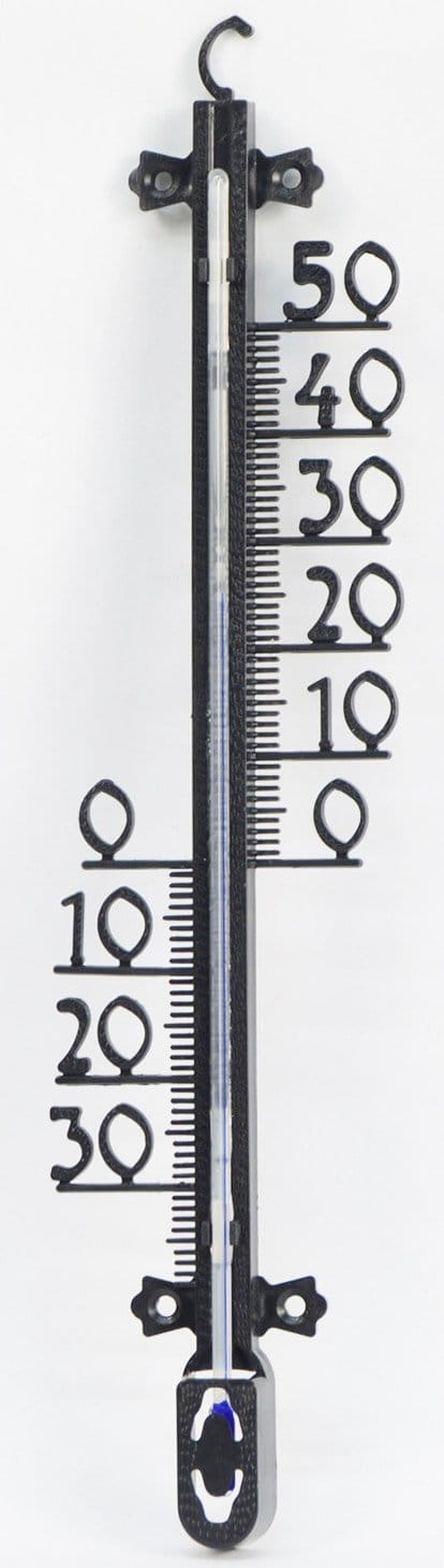 TERMOMETRAS PLASTIKINIS, JUODAS, 16CM