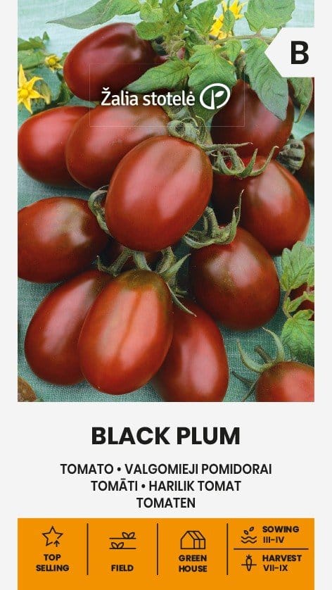 VALGOMIEJI POMIDORAI BLACK PLUM