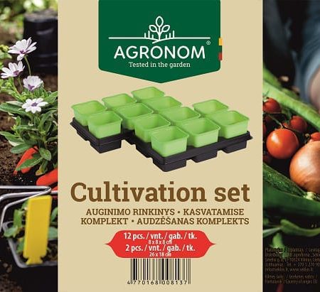 VAZONĖLIAI 12VNT 8CM 800513 ŽALI