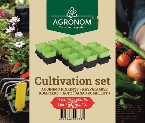 VAZONĖLIAI 12VNT 8CM 800513 ŽALI