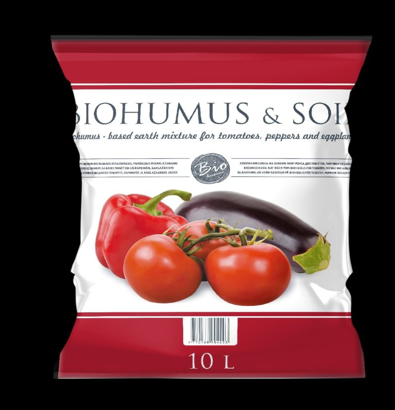 ŽEMĖS MIŠINYS BIOHUMUSO PAGRINDU POMIDORAMS, PAPRIKOMS IR BAKLAŽANAMS 10 L - Image 2